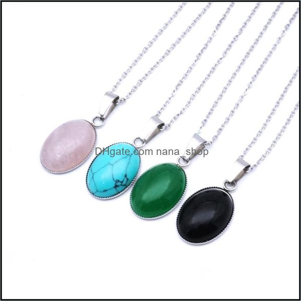 pendant necklaces fashion oval stone pendant style pink green black crystal stainless steel necklace for women jewelry d dhseller2010 dhy1s, Silver
pendant necklaces fashion oval stone pendant style pink green black crystal stainless steel necklace for women jewelry d dhseller2010 dhy1s, Silver