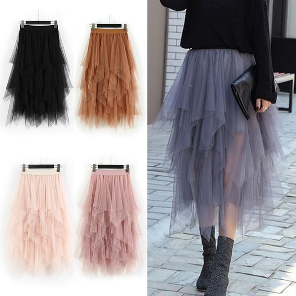 casual dresses asymmetrical high waist ruffles mesh tutu tulle long midi skirt for women black white pink 220902, Black;gray
casual dresses asymmetrical high waist ruffles mesh tutu tulle long midi skirt for women black white pink 220902, Black;gray