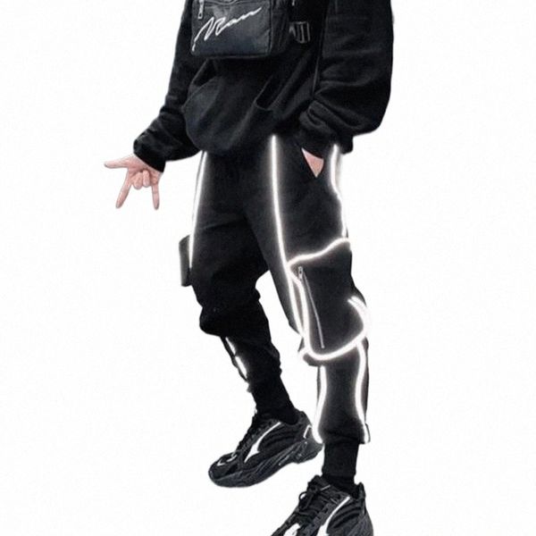 men's pants spring street hip-hop trendy men's trousers reflective casual sports pants d8xk#, Black
men's pants spring street hip-hop trendy men's trousers reflective casual sports pants d8xk#, Black