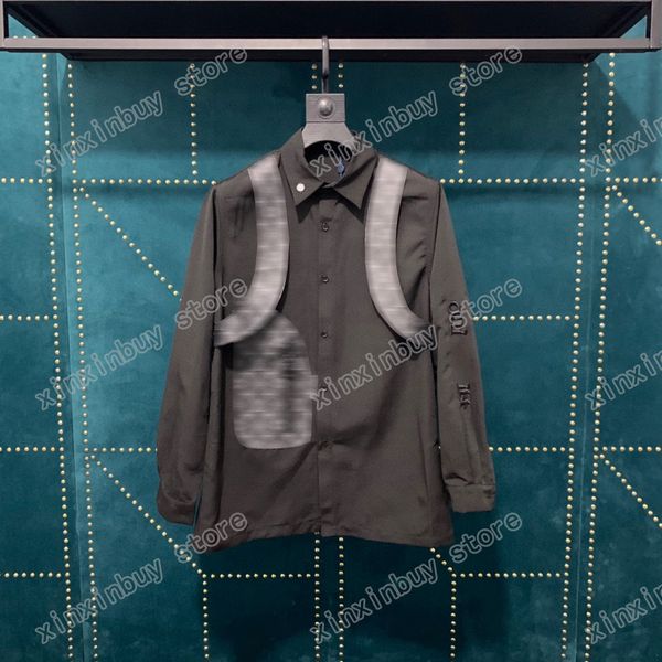 xinxinbuy men designer tees leather panelled letter embroidery webbing lapel neck women black white s-2xl, Black;brown
xinxinbuy men designer tees leather panelled letter embroidery webbing lapel neck women black white s-2xl, Black;brown