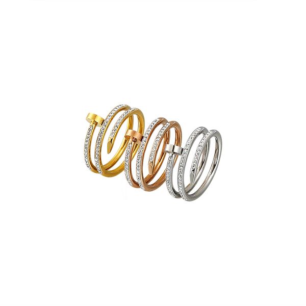 love rings mens diamond luxury jewelry nail ring titanium steel gold silver rose size never fade not allergic band designer rings for women
love rings mens diamond luxury jewelry nail ring titanium steel gold silver rose size never fade not allergic band designer rings for women