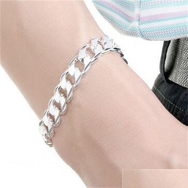 link chain 10mm square buckle side body pattern hand - mens s sterling sier plated bracelet ; men and women 925 591 q2 drop d sport1 dhqsb, Black
link chain 10mm square buckle side body pattern hand - mens s sterling sier plated bracelet ; men and women 925 591 q2 drop d sport1 dhqsb, Black