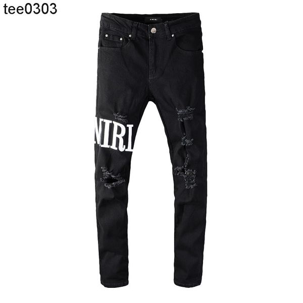 chao amirs brand new men's jeans embroidered black blue hole elastic slim fit jeans 649
chao amirs brand new men's jeans embroidered black blue hole elastic slim fit jeans 649