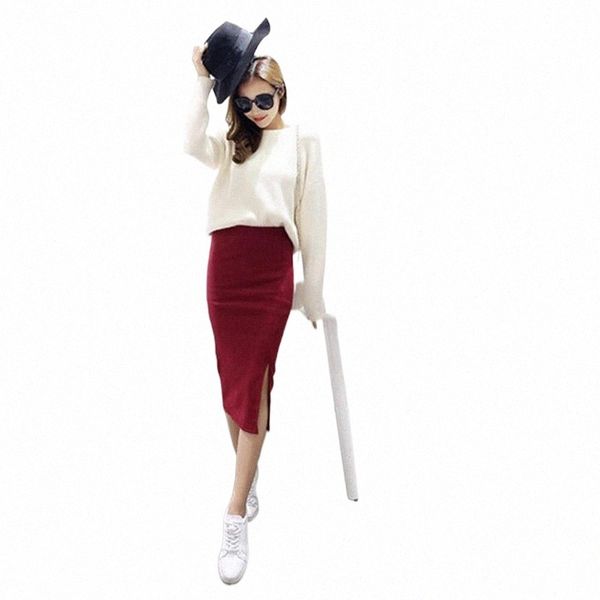 skirts women casual split pencil skirt calf-length ladies cotton solid stretch slim long skirts x1xq#, Black 
skirts women casual split pencil skirt calf-length ladies cotton solid stretch slim long skirts x1xq#, Black