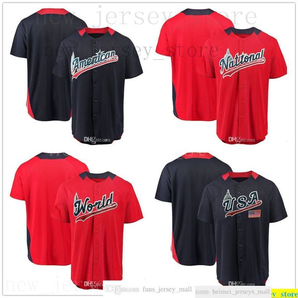 2018th all-star american league navy national league baseball jerseys custom stitched red game home run derby team jersey usa world futures, Black
2018th all-star american league navy national league baseball jerseys custom stitched red game home run derby team jersey usa world futures, Black