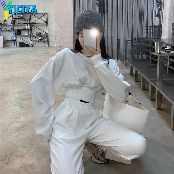 women's two piece pants yiciya women autumn hooede sports suit sweatpants fitness training kit pullover woman sportswear jogging runnin, White
women's two piece pants yiciya women autumn hooede sports suit sweatpants fitness training kit pullover woman sportswear jogging runnin, White