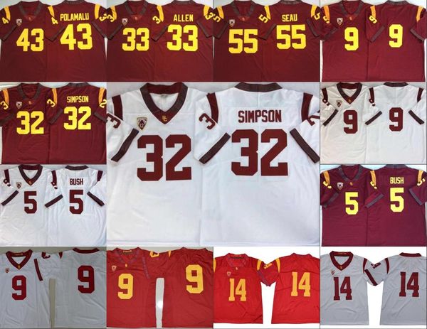basketball football jersey usc trojans vintage stitched jersey 5 reggie bush 32 oj simpson 14 sam darnold 9 kedon slovis 43 troy polamalu 55, Black
basketball football jersey usc trojans vintage stitched jersey 5 reggie bush 32 oj simpson 14 sam darnold 9 kedon slovis 43 troy polamalu 55, Black