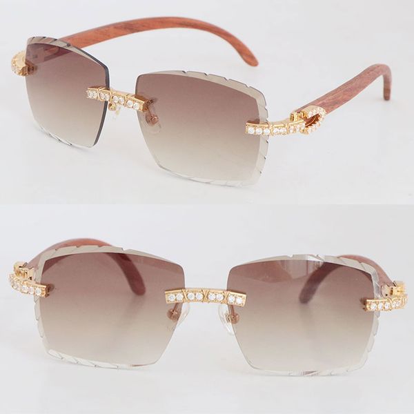 male and female wooden rimless vintage sunglasses womans 2.6 carats diamond set wood glasses men famous diamond cut lens luxury big stones e, White;black
male and female wooden rimless vintage sunglasses womans 2.6 carats diamond set wood glasses men famous diamond cut lens luxury big stones e, White;black