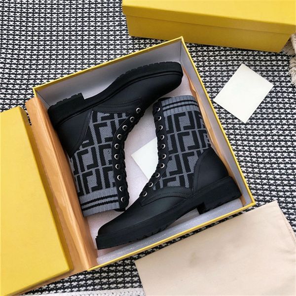 classic short boots presbyopic letters fashion knitted splicing lace-up short martin boots size 35-41, Black
classic short boots presbyopic letters fashion knitted splicing lace-up short martin boots size 35-41, Black