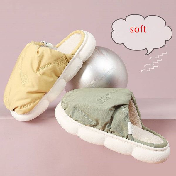 down cotton slippers autumn and winter women's home thick soles waterproof indoor warm silent, Black
down cotton slippers autumn and winter women's home thick soles waterproof indoor warm silent, Black