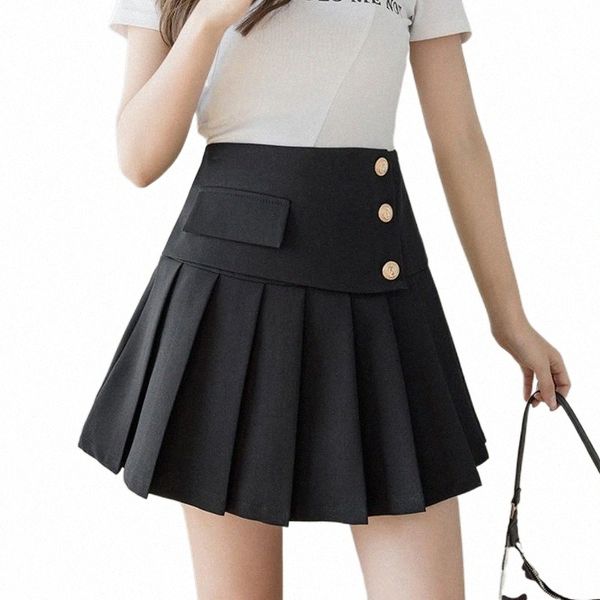 skirts skirts preppy style korean buttons solid women pleated summer 2022 casual slim harajuku mini skirt school girl dance jupe jk1082 g2tr, Black
skirts skirts preppy style korean buttons solid women pleated summer 2022 casual slim harajuku mini skirt school girl dance jupe jk1082 g2tr, Black