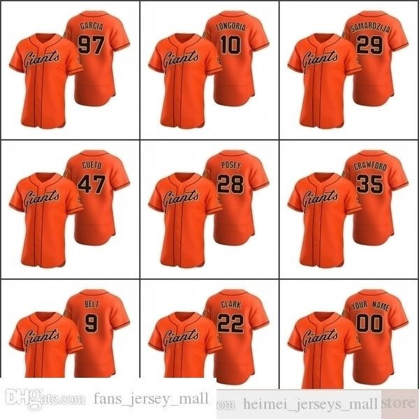 2021 baseball #22 will clark 28 buster posey jerseys 9 brandon belt 97 garcia custom women youth orange authentic alternate jersey, Black
2021 baseball #22 will clark 28 buster posey jerseys 9 brandon belt 97 garcia custom women youth orange authentic alternate jersey, Black