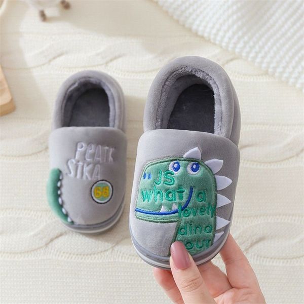 slipper winter dinosaur kids slippers for boys girls flip flops soft non-slip children home slippers baby warm cotton indoor shoes 220902, Black;grey
slipper winter dinosaur kids slippers for boys girls flip flops soft non-slip children home slippers baby warm cotton indoor shoes 220902, Black;grey