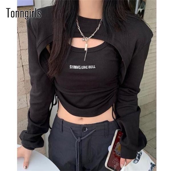 womens t shirt tonngirls graphic tee y2k letter 2 pieces tshirt ruched tank cape cloak poncho long sleeve oneck crop spring 220902, White
womens t shirt tonngirls graphic tee y2k letter 2 pieces tshirt ruched tank cape cloak poncho long sleeve oneck crop spring 220902, White