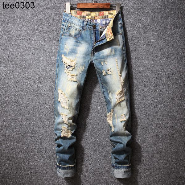 2021 spring and autumn ripped jeans men's straight slim fit fashion leisure youth fashion beggar pants men's pants, Blue
2021 spring and autumn ripped jeans men's straight slim fit fashion leisure youth fashion beggar pants men's pants, Blue
