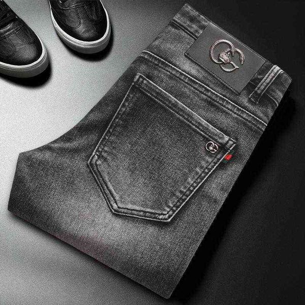 jeans grey men's fashion brand slim fit small feet elastic middle waist youth long pants men, Blue
jeans grey men's fashion brand slim fit small feet elastic middle waist youth long pants men, Blue