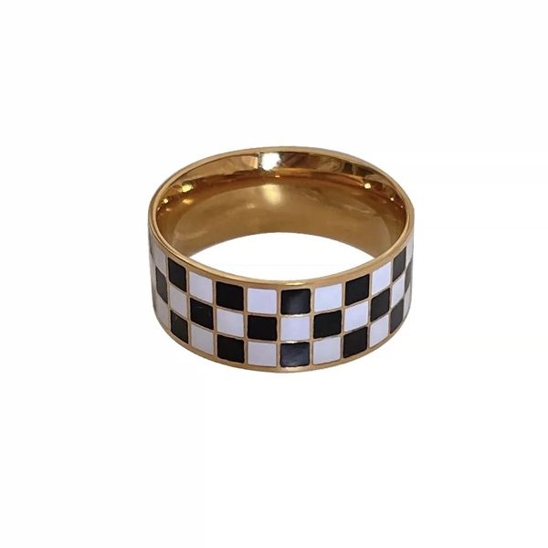 6mm classic band rings jewelry for women checkerboard simple black and white plaid ring handmade luxury gift, Silver
6mm classic band rings jewelry for women checkerboard simple black and white plaid ring handmade luxury gift, Silver