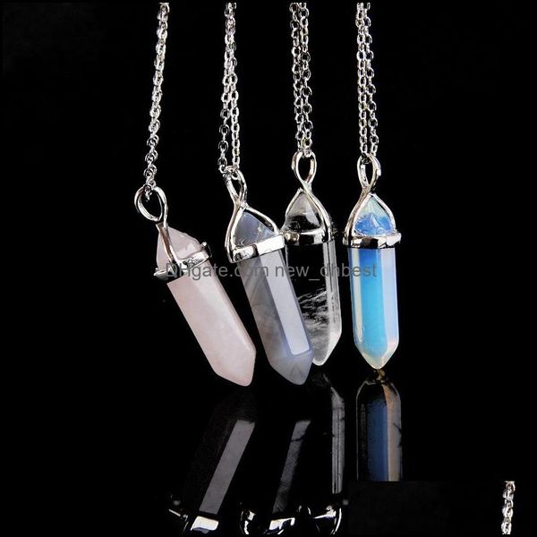pendant necklaces hexagonal pointed reiki natural stones pendant turquoise pink quartz pillar charms necklace for women dhseller2010 dh0fh, Silver
pendant necklaces hexagonal pointed reiki natural stones pendant turquoise pink quartz pillar charms necklace for women dhseller2010 dh0fh, Silver
