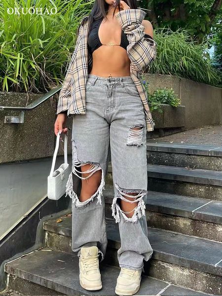 women s jeans ripped wash women straight baggy y2k denim pants streetwear wide leg mom trousers loose fashion high waist jean female 220902, Blue
women s jeans ripped wash women straight baggy y2k denim pants streetwear wide leg mom trousers loose fashion high waist jean female 220902, Blue