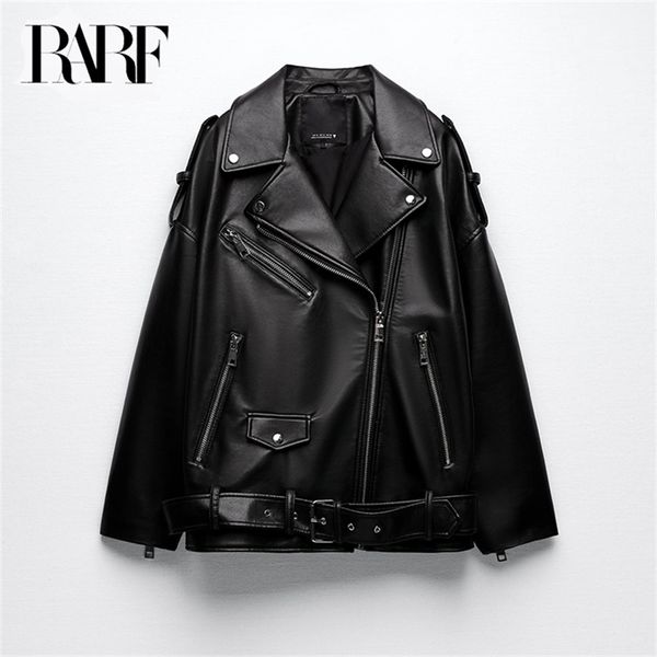 women's jackets motorcycle leather pu imitation loose jacket black 220901, Black;brown
women's jackets motorcycle leather pu imitation loose jacket black 220901, Black;brown