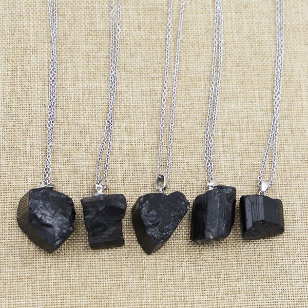 natural stone black tourmaline irregular pendants rough healing crystal repair raw ore cylinder necklaces men women jewellry, Silver
natural stone black tourmaline irregular pendants rough healing crystal repair raw ore cylinder necklaces men women jewellry, Silver
