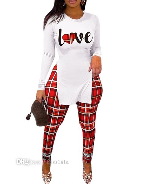 women long sleeve dress suit autumn and winter new alphabet print split hem two piece set, White
women long sleeve dress suit autumn and winter new alphabet print split hem two piece set, White