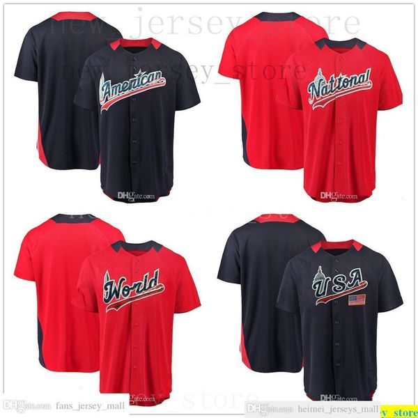 2018th all-star american league navy national league baseball jerseys custom stitched red game home run derby team jersey usa world futures, Black
2018th all-star american league navy national league baseball jerseys custom stitched red game home run derby team jersey usa world futures, Black