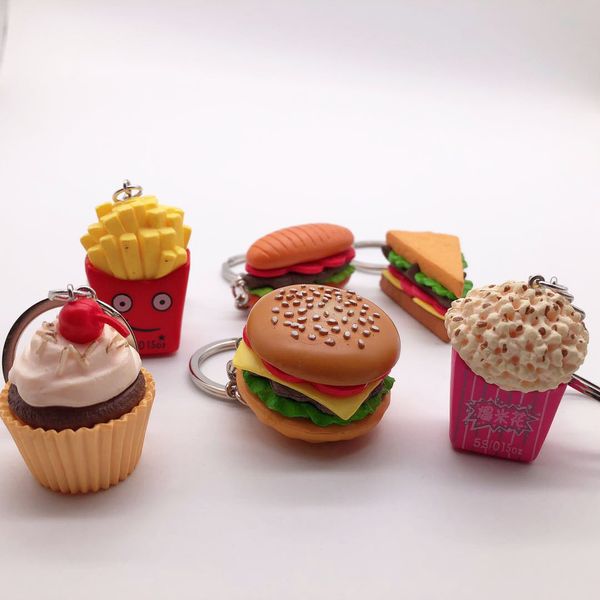 creative hamburger series pvc keychains handmade bag car key chain pendant food keychain charms jewelry gift promotion, Silver
creative hamburger series pvc keychains handmade bag car key chain pendant food keychain charms jewelry gift promotion, Silver