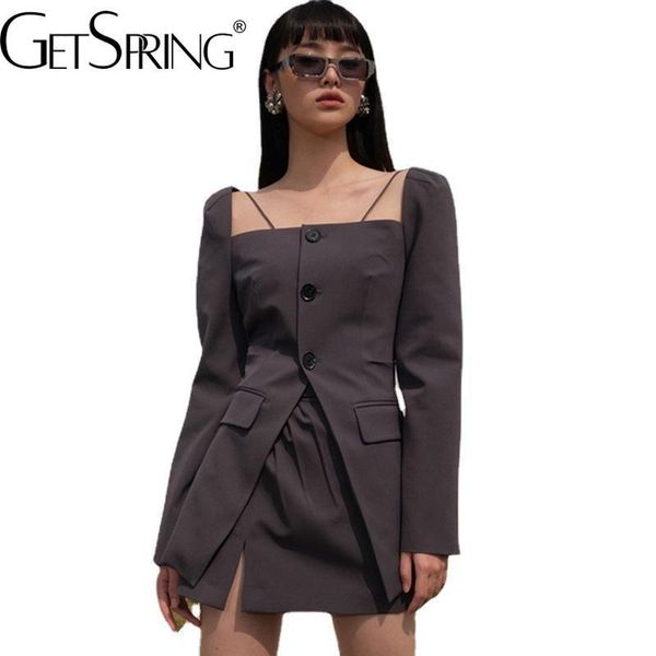 two piece dress getspring women blazer skirt suits early autumn square collar single breasted suit coat high waist skirt two piece sets 2209, White
two piece dress getspring women blazer skirt suits early autumn square collar single breasted suit coat high waist skirt two piece sets 2209, White