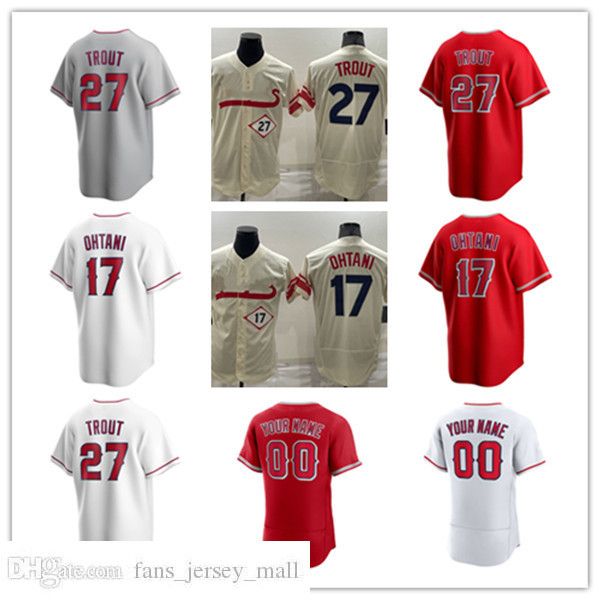2022 city baseball jerseys mike trout 27 shohei ohtani 17 jersey cream white red gray color button up men size s-xxxl stitched, Black
2022 city baseball jerseys mike trout 27 shohei ohtani 17 jersey cream white red gray color button up men size s-xxxl stitched, Black