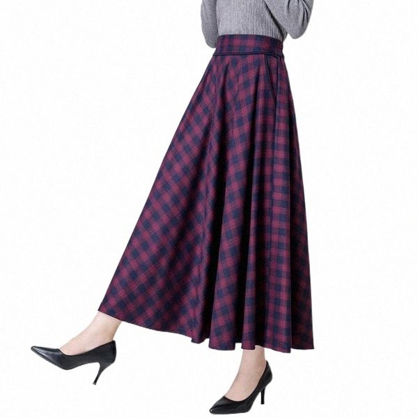 skirts autumn winter women's plaid skirts high waists long retro slimming a-line 85il#, Black
skirts autumn winter women's plaid skirts high waists long retro slimming a-line 85il#, Black