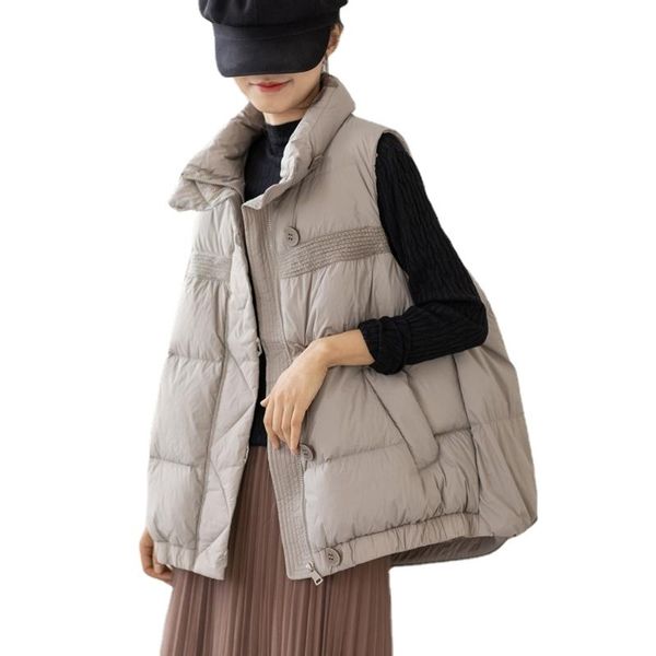 women's down parkas 90 duck down artistic fashion casual autumn and winter stand collar single-breasted solid color sleeveless down jac, Black
women's down parkas 90 duck down artistic fashion casual autumn and winter stand collar single-breasted solid color sleeveless down jac, Black