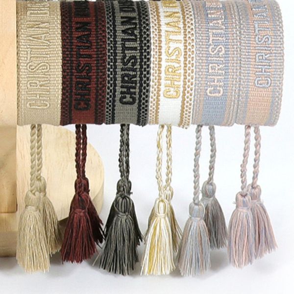 fashion brand classic bangles bracelets luxury women men handmade signature embroidered woven tassel adjustable bracelet jewelry friendship, Black
fashion brand classic bangles bracelets luxury women men handmade signature embroidered woven tassel adjustable bracelet jewelry friendship, Black