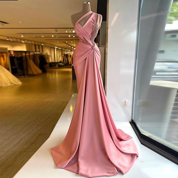 pink satin prom dresses princess sleeveless deep v neck one shoulder appliques sequins evening dresses sparkling floor length party gowns pl, Black
pink satin prom dresses princess sleeveless deep v neck one shoulder appliques sequins evening dresses sparkling floor length party gowns pl, Black