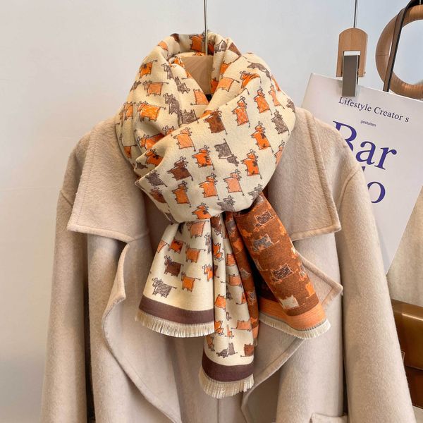 scarf orange-lined orange-style beef-style wangwang cartoon print artificial cashmere scarf womens autumn and winter white temperament warm, Blue;gray
scarf orange-lined orange-style beef-style wangwang cartoon print artificial cashmere scarf womens autumn and winter white temperament warm, Blue;gray