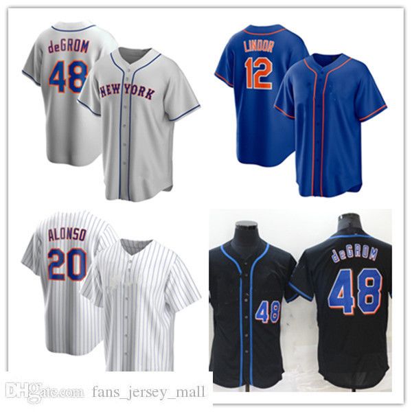 baseball jerseys jacob degrom 48 pete alonso 20 francisco lindor 12 white blue gray black color button up men size s-xxxl stitched mix and
baseball jerseys jacob degrom 48 pete alonso 20 francisco lindor 12 white blue gray black color button up men size s-xxxl stitched mix and