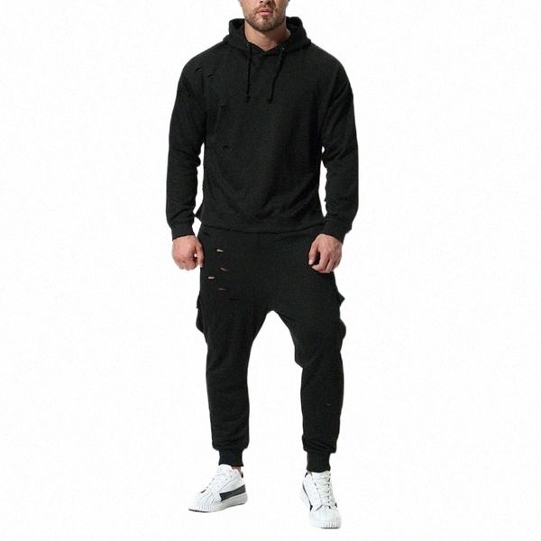 men's tracksuits men's tracksuits europe and america sweatshirts suit men autumn personality hole casual hoodies male black sports, Gray
men's tracksuits men's tracksuits europe and america sweatshirts suit men autumn personality hole casual hoodies male black sports, Gray