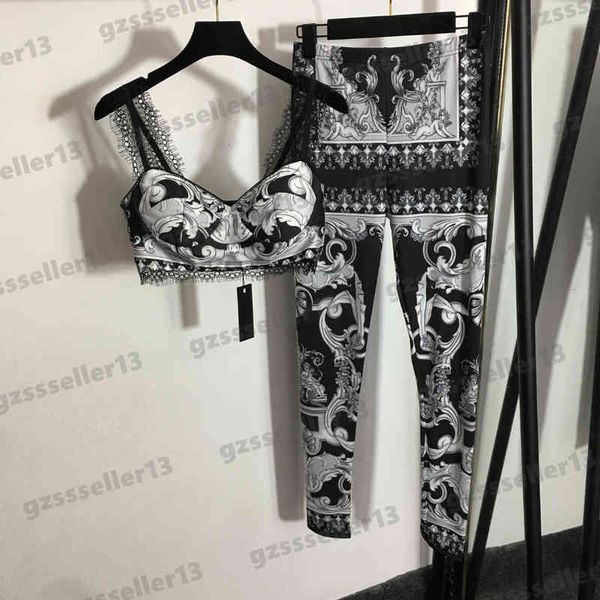 outfit women ver yoga tracksuits designer 2 piece set vintage print lace sling bandeau tanks camis and stretch leggings jogging suit, Gray
outfit women ver yoga tracksuits designer 2 piece set vintage print lace sling bandeau tanks camis and stretch leggings jogging suit, Gray