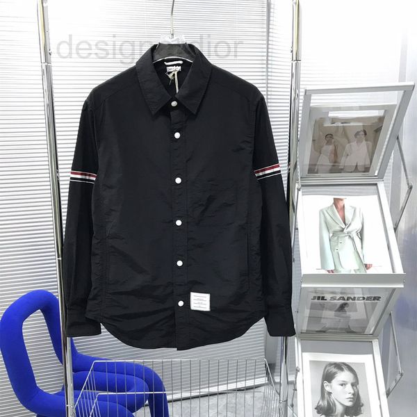 men's casual shirts designer high version spring and summer new tb parallel bars theme men's women's long sleeved shirt coat, White;black
men's casual shirts designer high version spring and summer new tb parallel bars theme men's women's long sleeved shirt coat, White;black