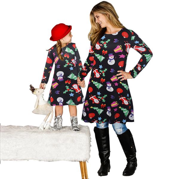 2022 parent-child dress christmas dress up girls long sleeve round neck print autumn and winter women's clothing, Black;gray
2022 parent-child dress christmas dress up girls long sleeve round neck print autumn and winter women's clothing, Black;gray
