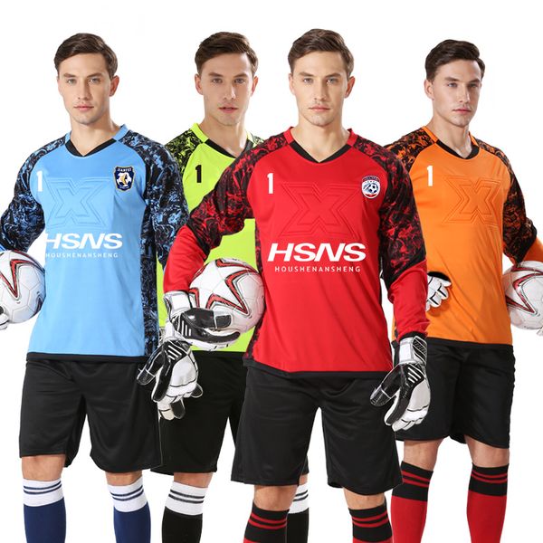adults football goalkeeper uniform fans mens goalkeeper soccer jersey boy's doorkeepers long sleeve protective sponge shirt pants, Black
adults football goalkeeper uniform fans mens goalkeeper soccer jersey boy's doorkeepers long sleeve protective sponge shirt pants, Black