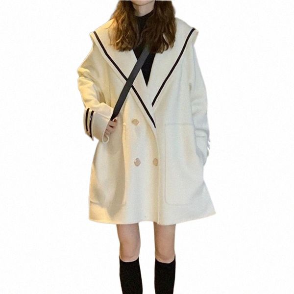 jackets autumn female mid-long korean style solid warm outerwear lady faux wool navy lapel woolen y8hb#, Black;brown
jackets autumn female mid-long korean style solid warm outerwear lady faux wool navy lapel woolen y8hb#, Black;brown
