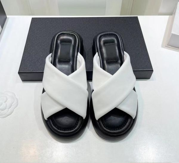 thick bottom cross sandals opened toe designer slippers luxury letter brand women shoes mixed color platform slides shoes, Black
thick bottom cross sandals opened toe designer slippers luxury letter brand women shoes mixed color platform slides shoes, Black