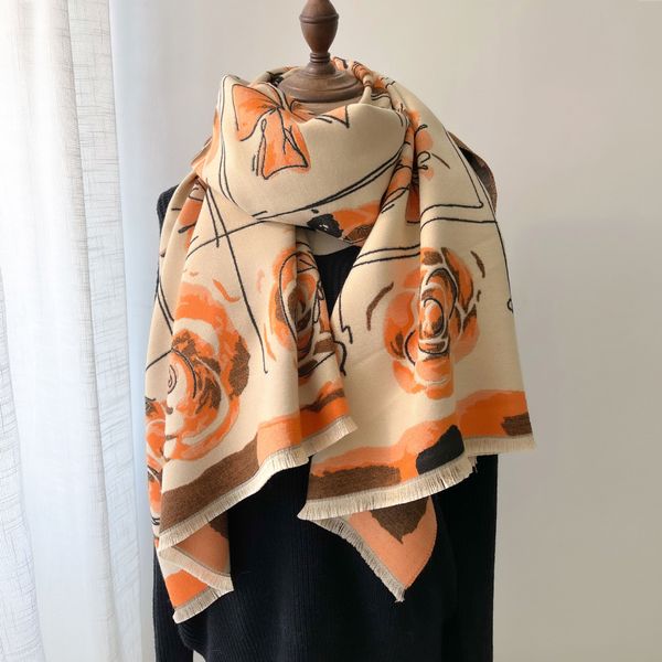 scarf camellia print autumn and winter artificial cashmere scarf womens literary elegance all-match shawl korean style reversible warm fashi, Blue;gray
scarf camellia print autumn and winter artificial cashmere scarf womens literary elegance all-match shawl korean style reversible warm fashi, Blue;gray