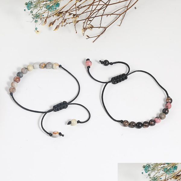 beaded strands 6mm natural stone bead bracelet for women men adjustable handmade wax rope braided bangles healing nce yoga nanashop dhi9n, Black
beaded strands 6mm natural stone bead bracelet for women men adjustable handmade wax rope braided bangles healing nce yoga nanashop dhi9n, Black