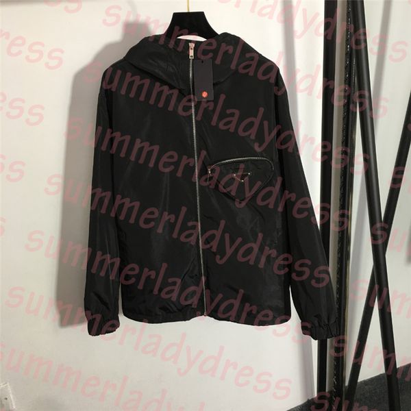 women designer jackets triangle badge warm windbreaker autumn thin hooded coats casual long sleeve overcoat, Black;brown
women designer jackets triangle badge warm windbreaker autumn thin hooded coats casual long sleeve overcoat, Black;brown