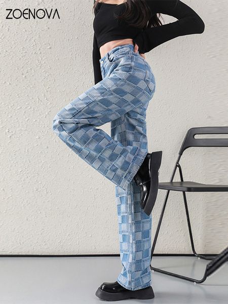 women s jeans zoenova pants woman baggy fashion low waist straight womens vintage hip hop denim wide leg chic plaid 220902, Blue
women s jeans zoenova pants woman baggy fashion low waist straight womens vintage hip hop denim wide leg chic plaid 220902, Blue