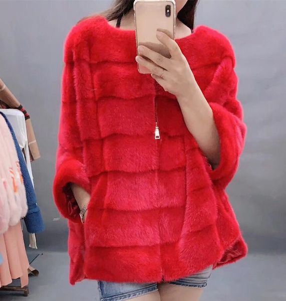 women's fur faux fur luxury women natural mink fur coat stripe zipper cardigan overcoat 220902, Black
women's fur faux fur luxury women natural mink fur coat stripe zipper cardigan overcoat 220902, Black