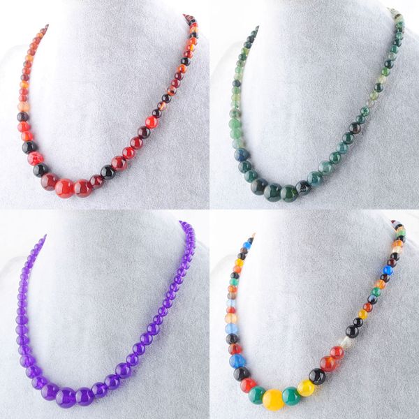 new design natural stone for women beaded 6-14 mm graduated dream agate round beads chains yoga necklaces 17.5 inch bf301, Silver
new design natural stone for women beaded 6-14 mm graduated dream agate round beads chains yoga necklaces 17.5 inch bf301, Silver