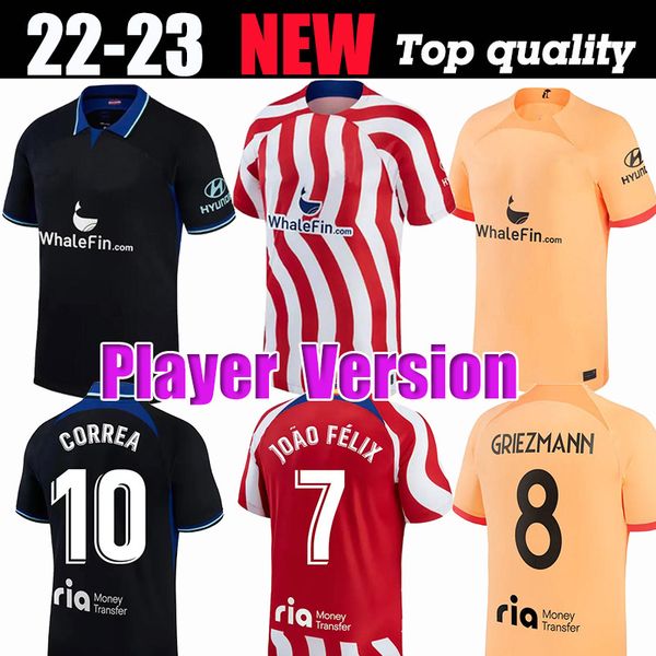 player soccer jerseys 22 23 joao felix 2022 2023 m. llorente suarez correa camiseta football shirts uniforms men set griezmann r. de paul ca, Black;yellow
player soccer jerseys 22 23 joao felix 2022 2023 m. llorente suarez correa camiseta football shirts uniforms men set griezmann r. de paul ca, Black;yellow
